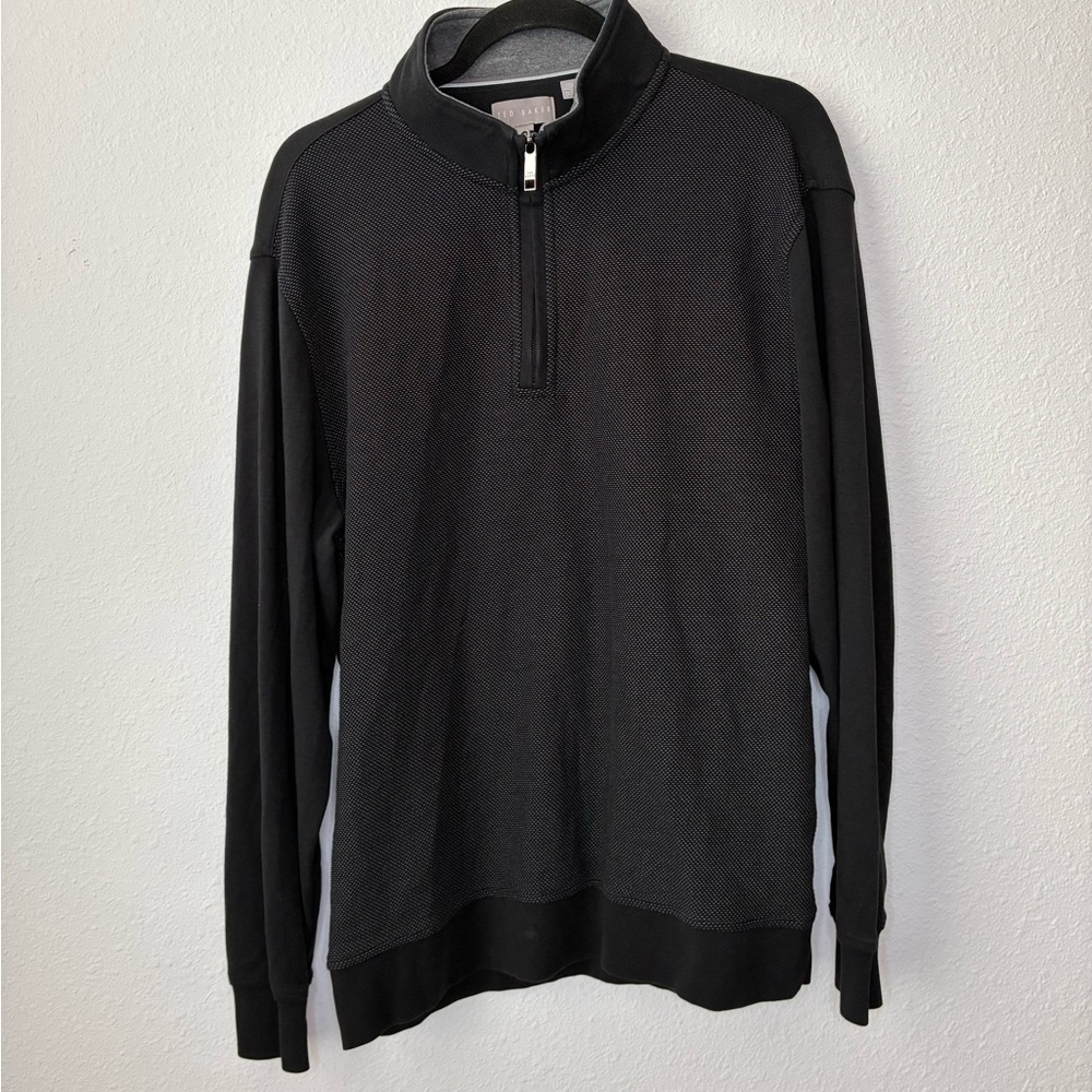 Ted Baker Men's Black Half-Zip Pullover Sweater
